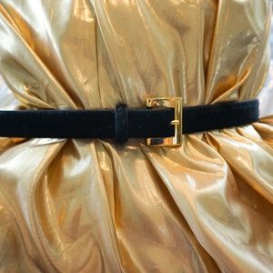 Desmo Hair Black Belt With Gold Fastening